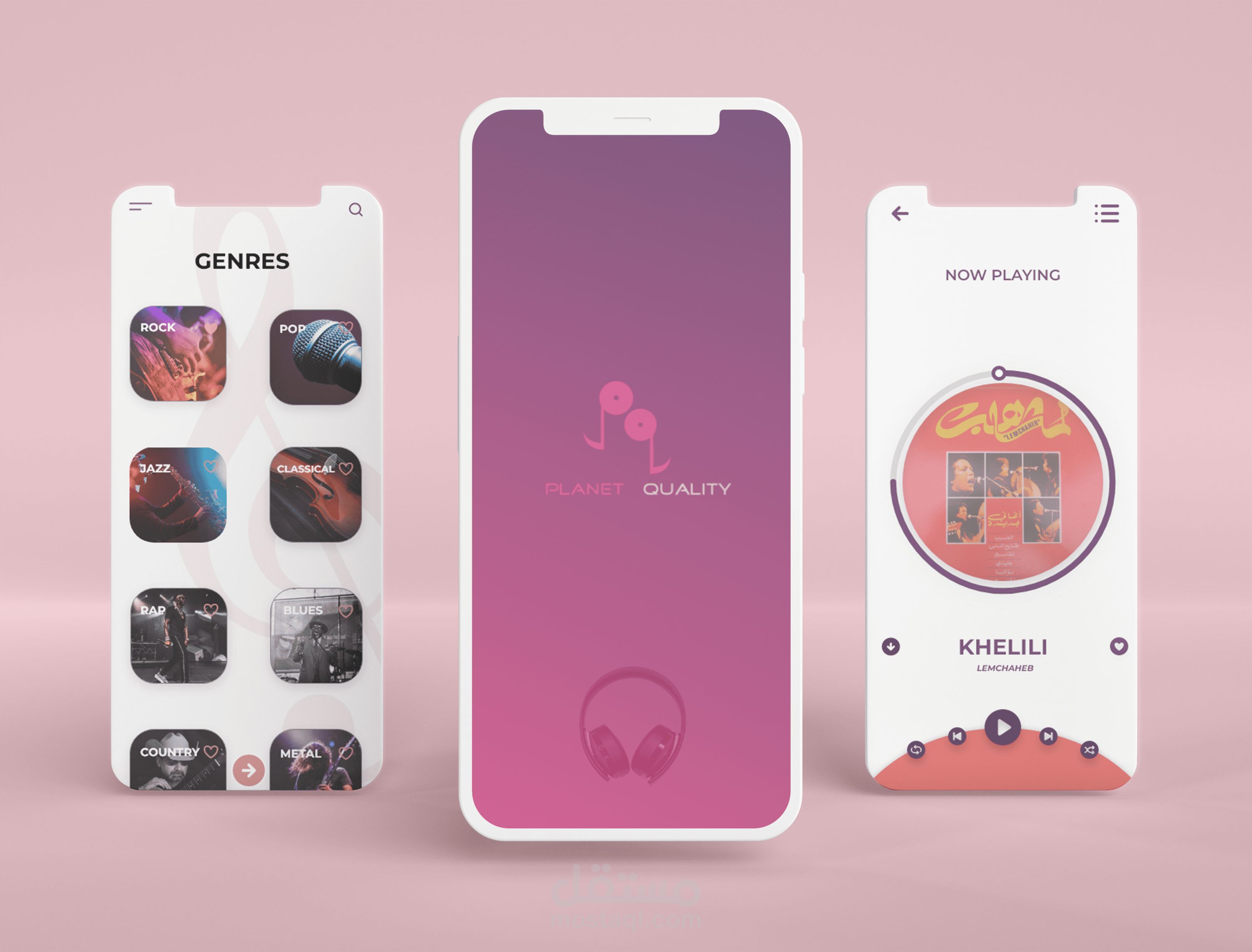 Music app ui/ux design | مستقل