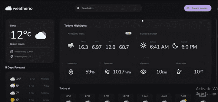 تطبيق للمناخ Weather App