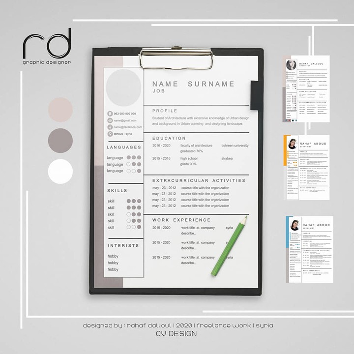 CV template 1