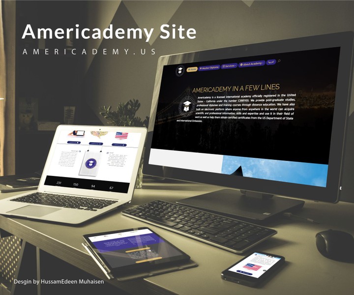 تطوير الموقع الأكاديمية الأمريكية الدولية "Americademy" بحلته الجديدة