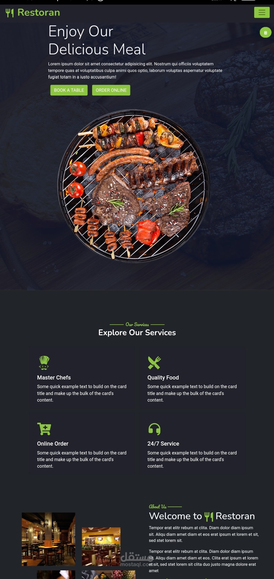 Restaurant website