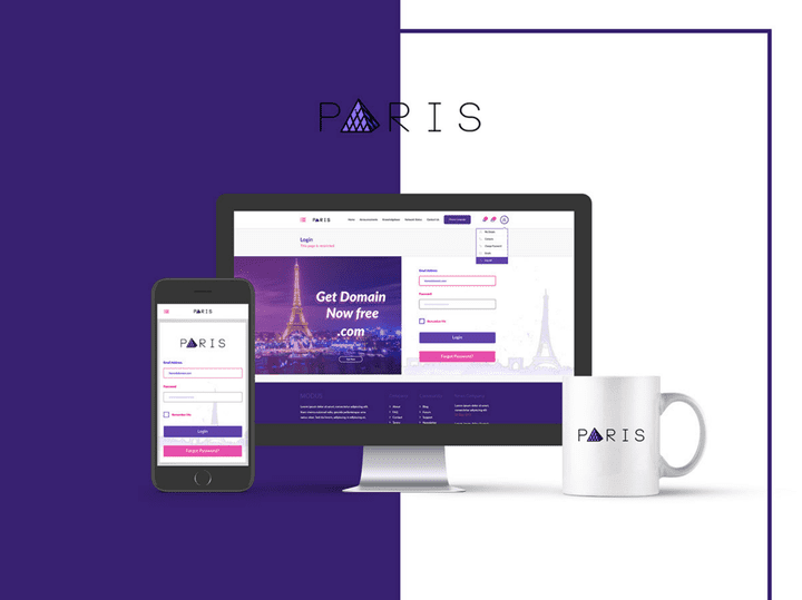 Whmcs Themes - Paris Company - Client Area