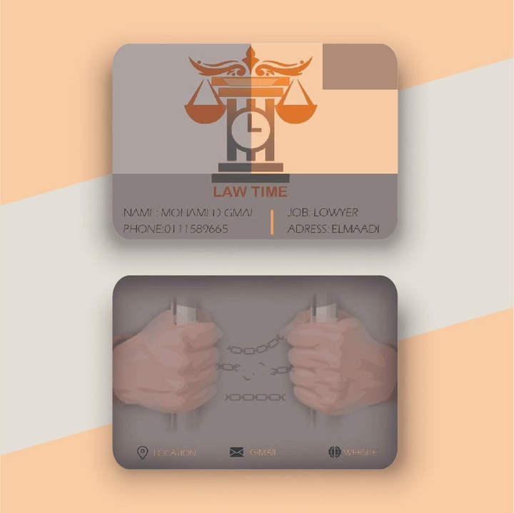 Business card for a law firm