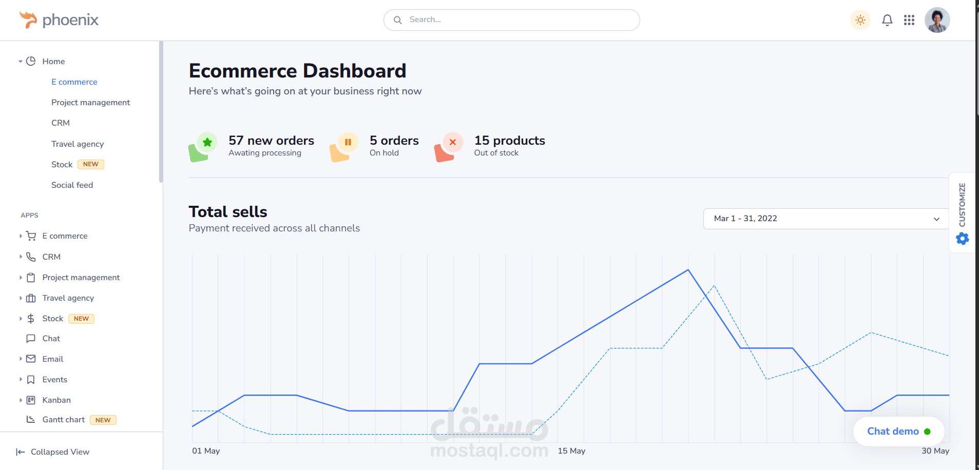 لوحة تحكم متكاملة لأنظمة SaaS – خبرتي في بناء Dashboards احترافية