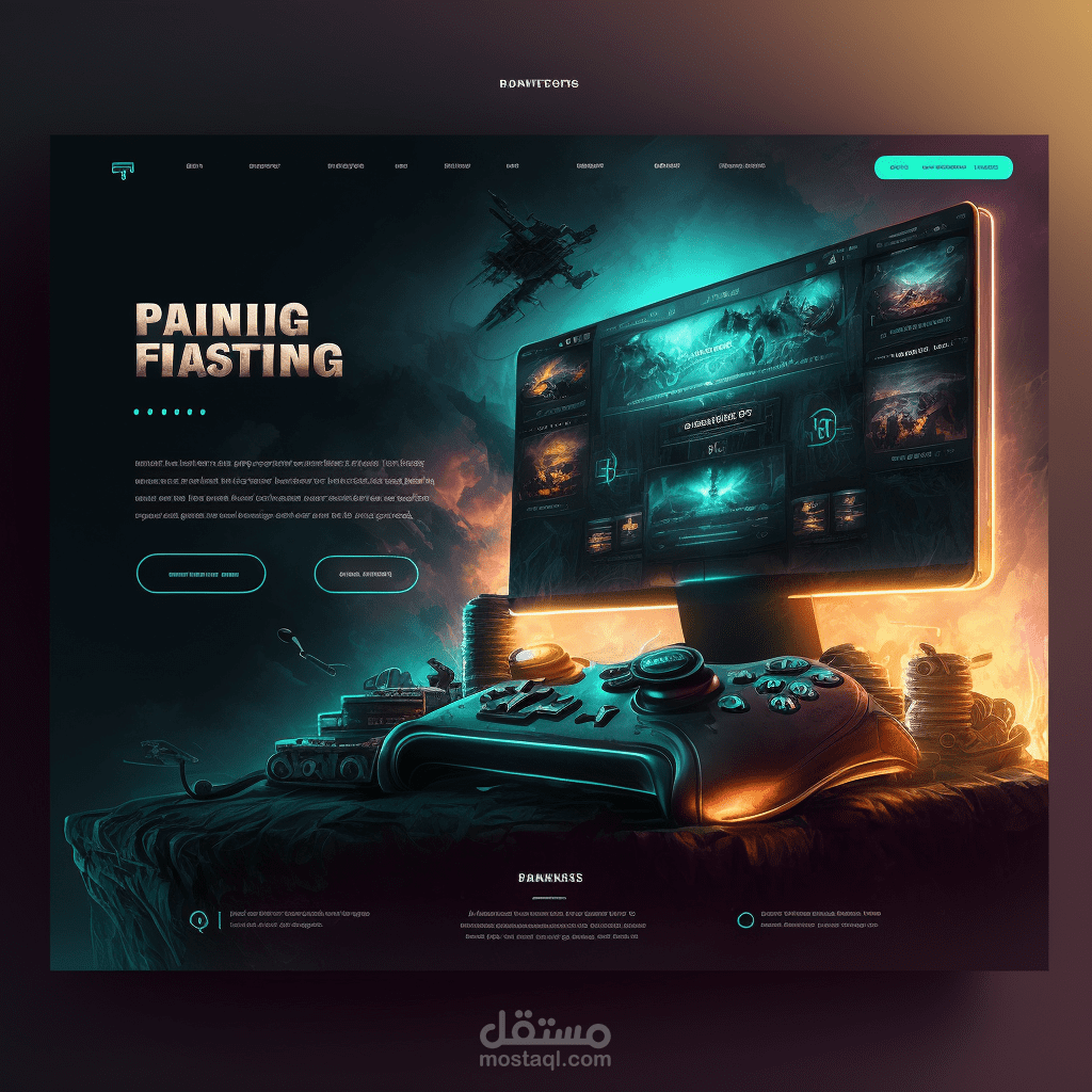 UI UX design shop gaming