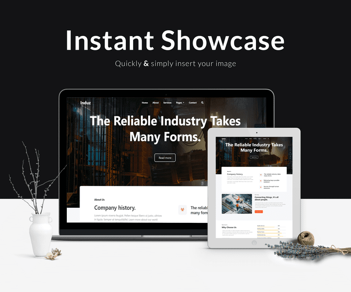 Website for the company Induz Industry