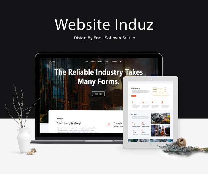 Website for the company Induz Industry