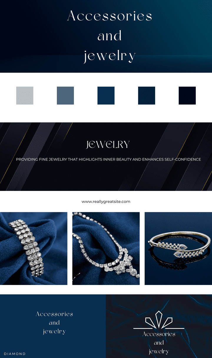 هوية بصرية لمحل مجوهرات "JEWELRY"