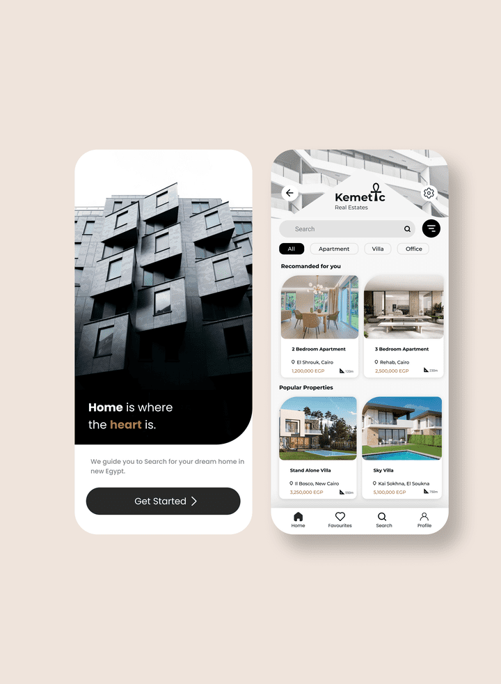 Kemetic Real Estate App - UI