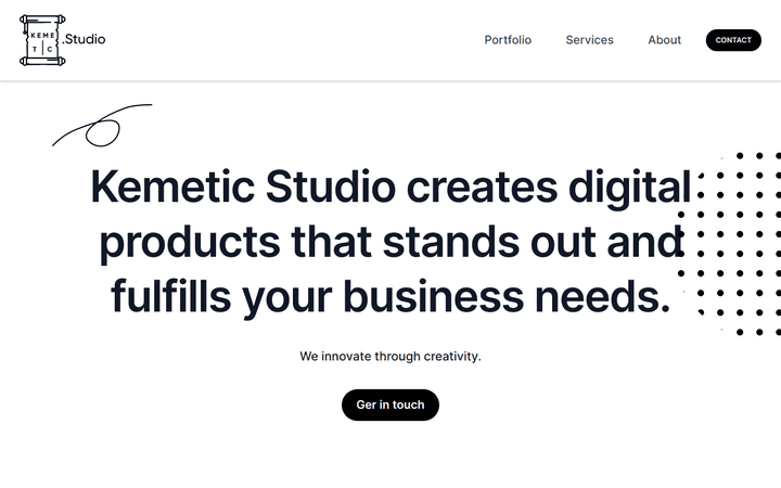 Kemetic Studio Website using ReactJS