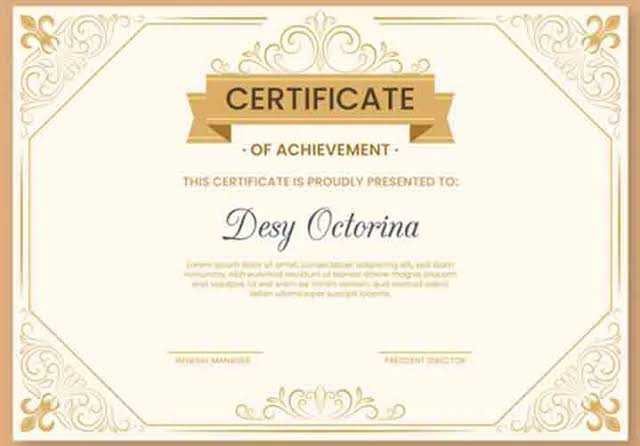 تصميم Certificate .