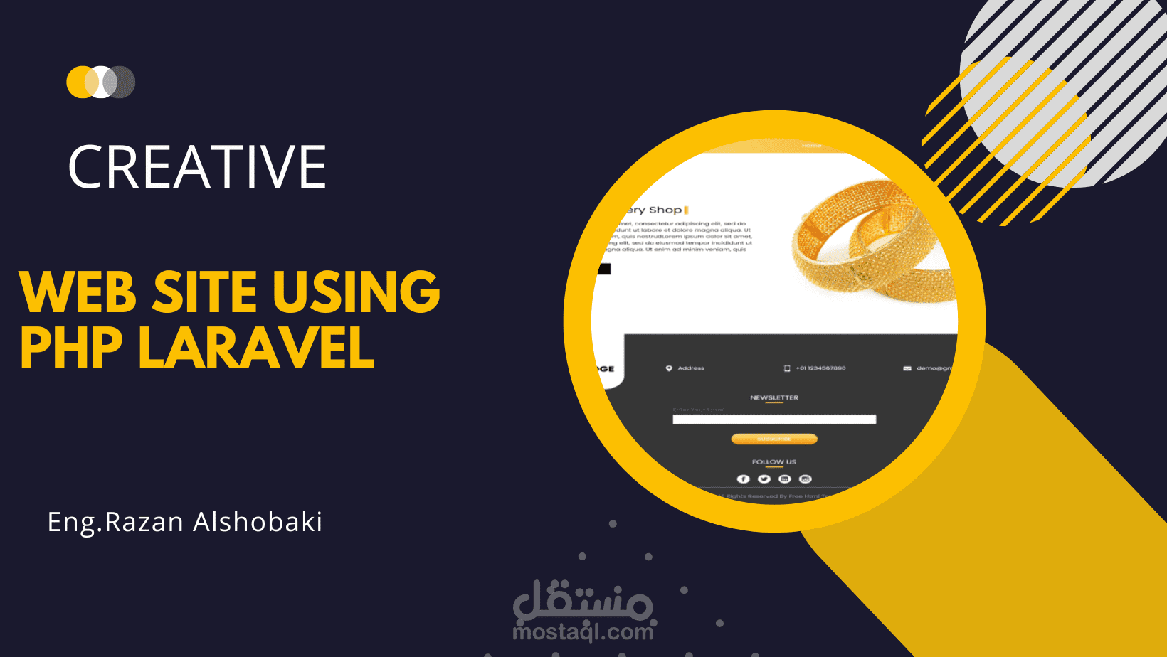 تصميم وبرمجة المواقع ولوحات التحكم باستخدام PHP , laravel