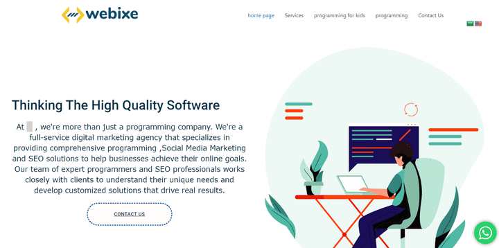 webixe company for development and digital marketing wordprss site