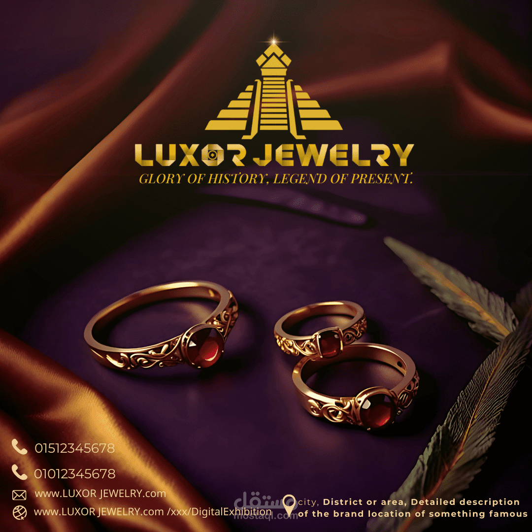 LUXOR JEWELRY -Social Media Designs for an Advertising Campaign