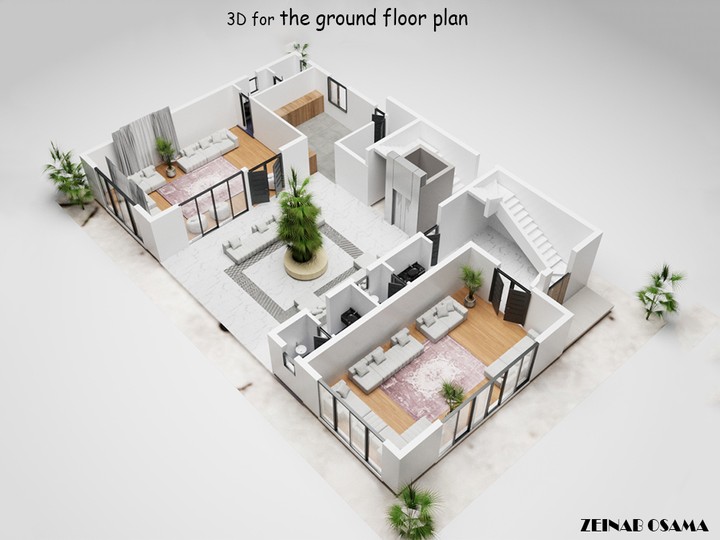 3D visualization for villa in Kuwait