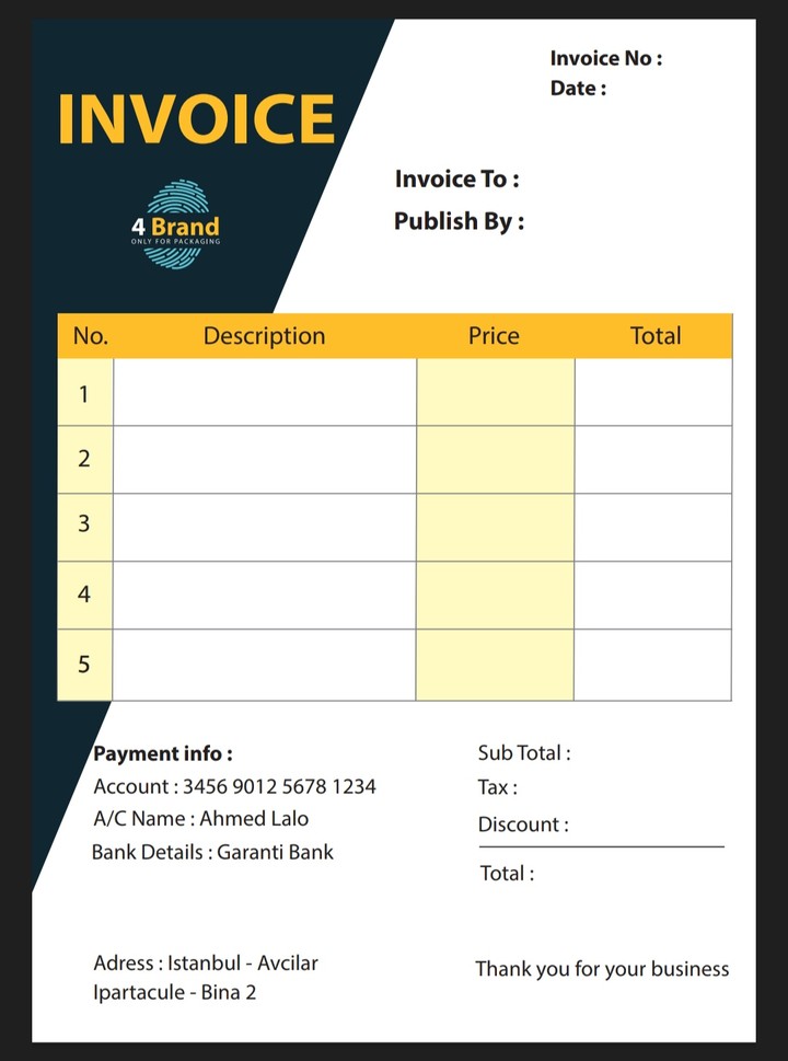 Invoice design