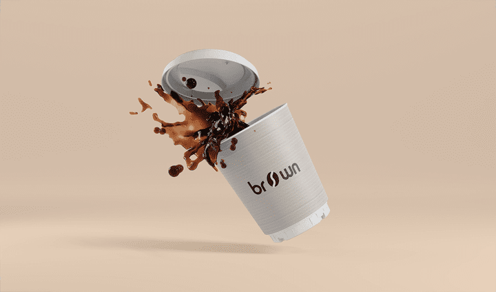 brown coffee logo design