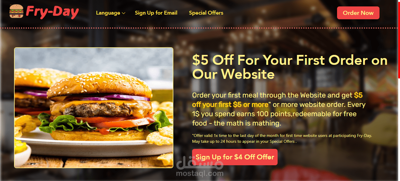 Fry-Day Resturant Website