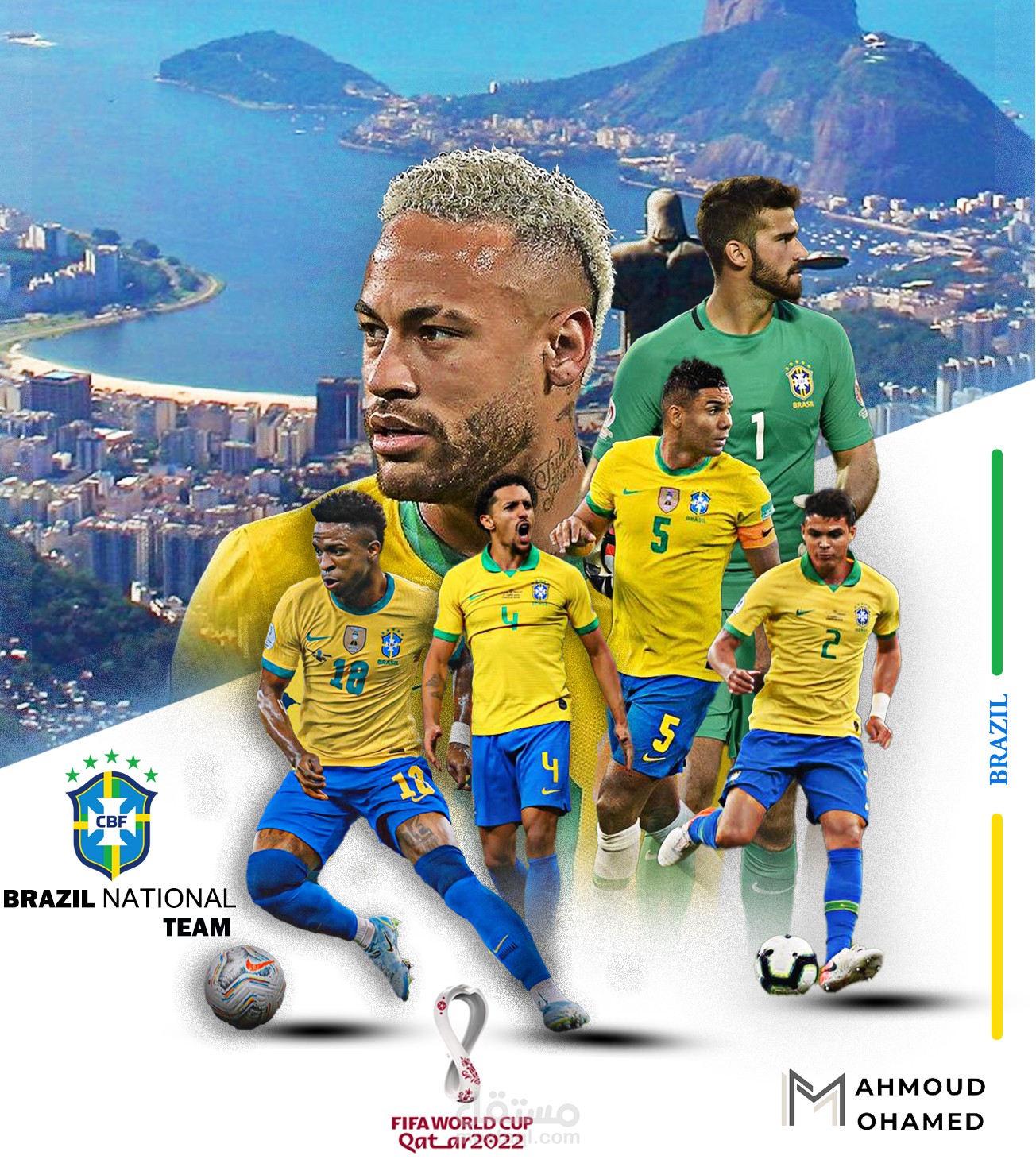 تصميم بوستر لمنتخب البرازيل