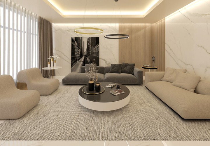 تصميم صالة جلوس Living Room Modern