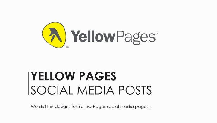 Yellow Pages Social Media Posts - منشورات للصفحات الصفراء