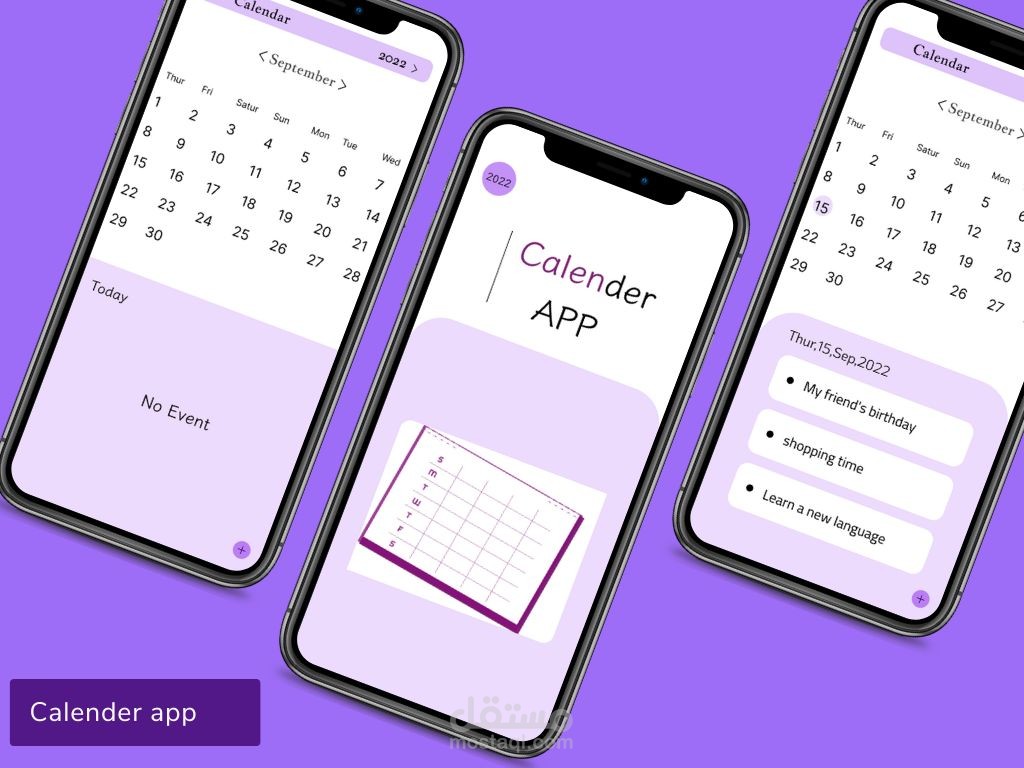 Ux/Ui design Calender App