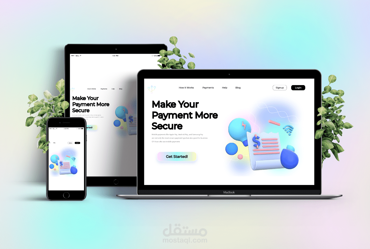 Pastel UI/UX Website Design