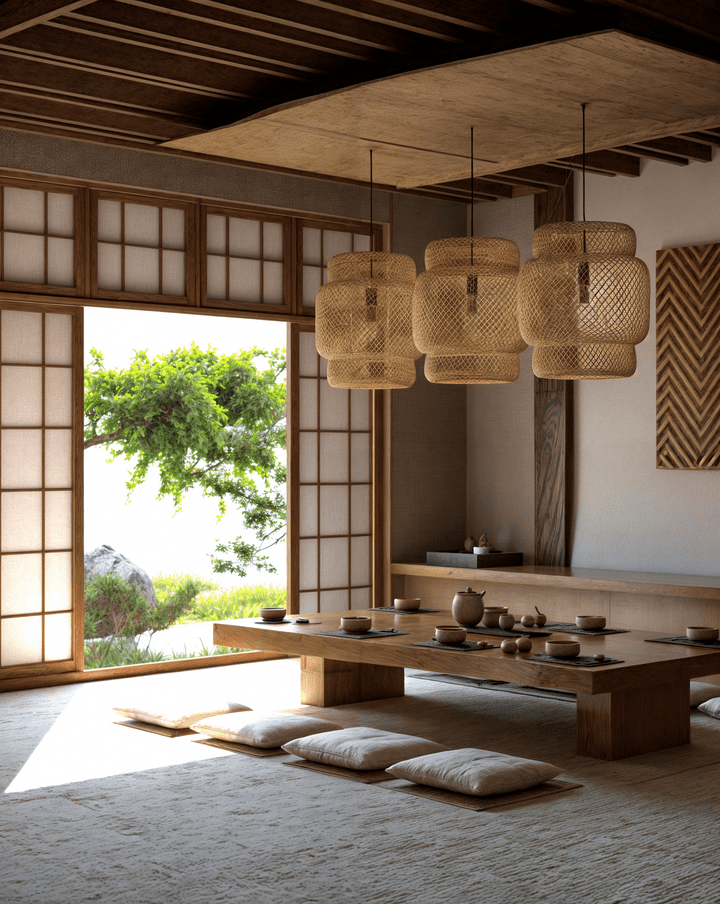 A Japanese-style dining room.