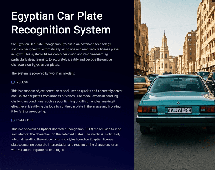 Egyptian Car Plate Recognition System