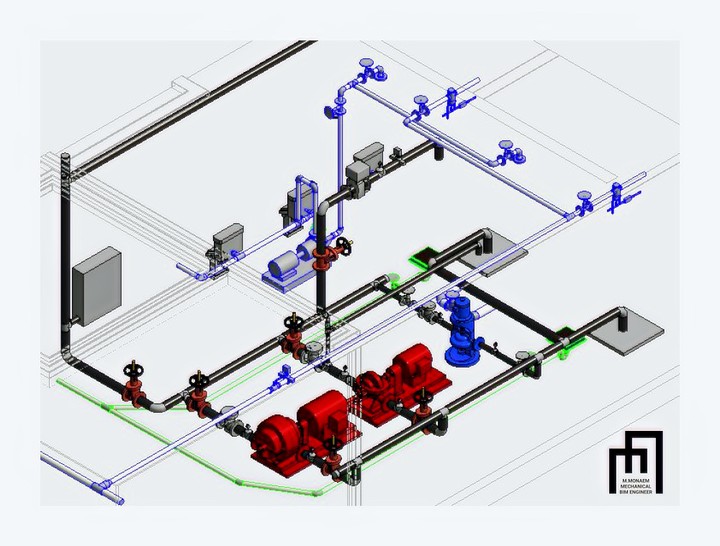 Fire fighting and plumbing systems design for a mosque