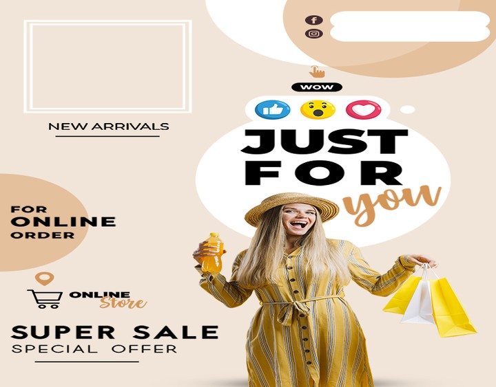 كارت/فلاير/بانر مشتريات للملابس "سوشيال ميديا " Fashion sale banner template