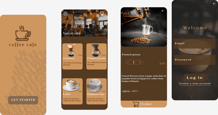 coffee cafe mobile app