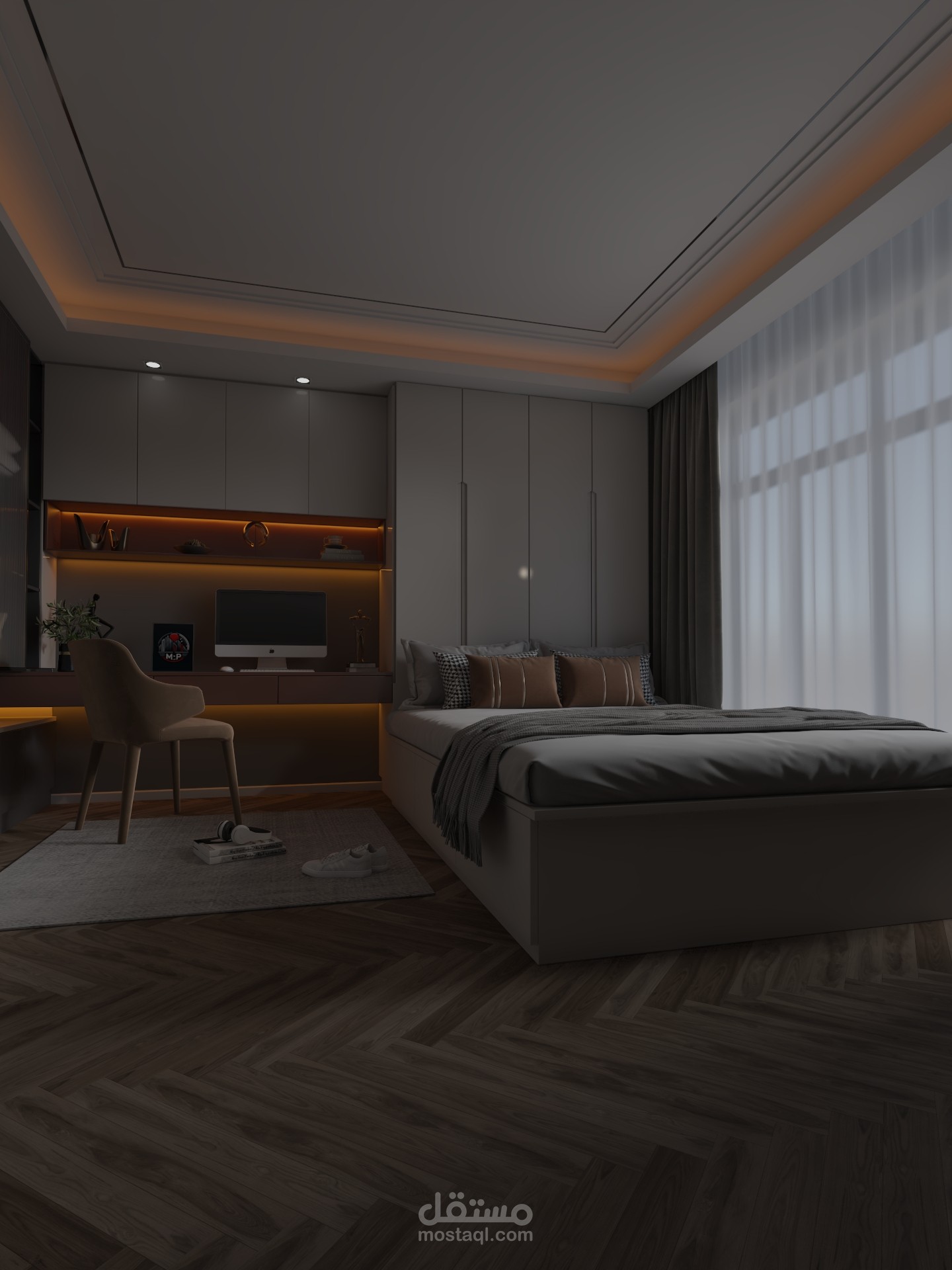 تصميم داخلي لغرفة نوم