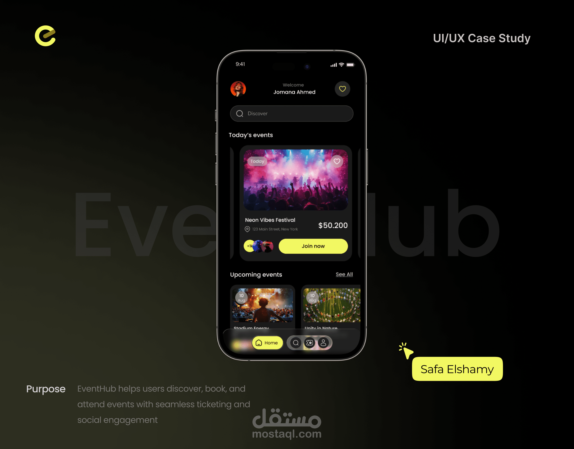 Case Study: EventHub App - Designed By Figma