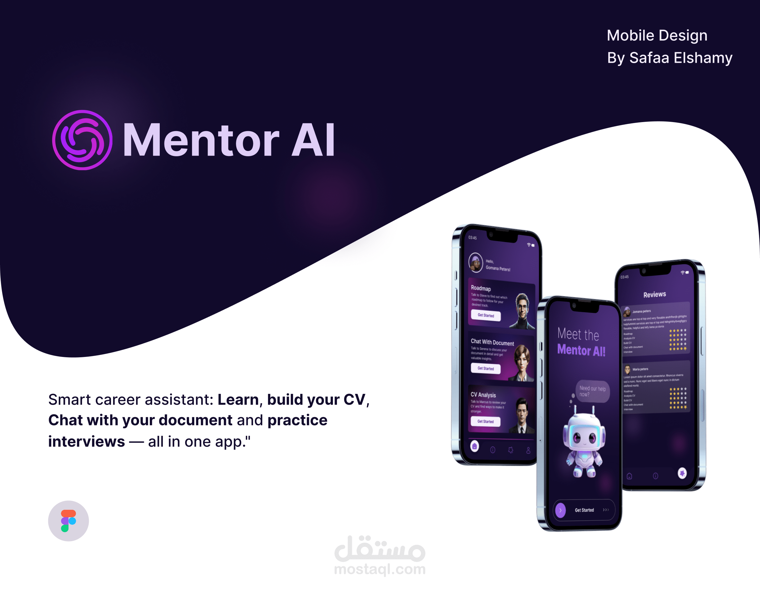 تصميم تطبيق مرشد ذكي لمستقبلك المهني(Mentor Ai)