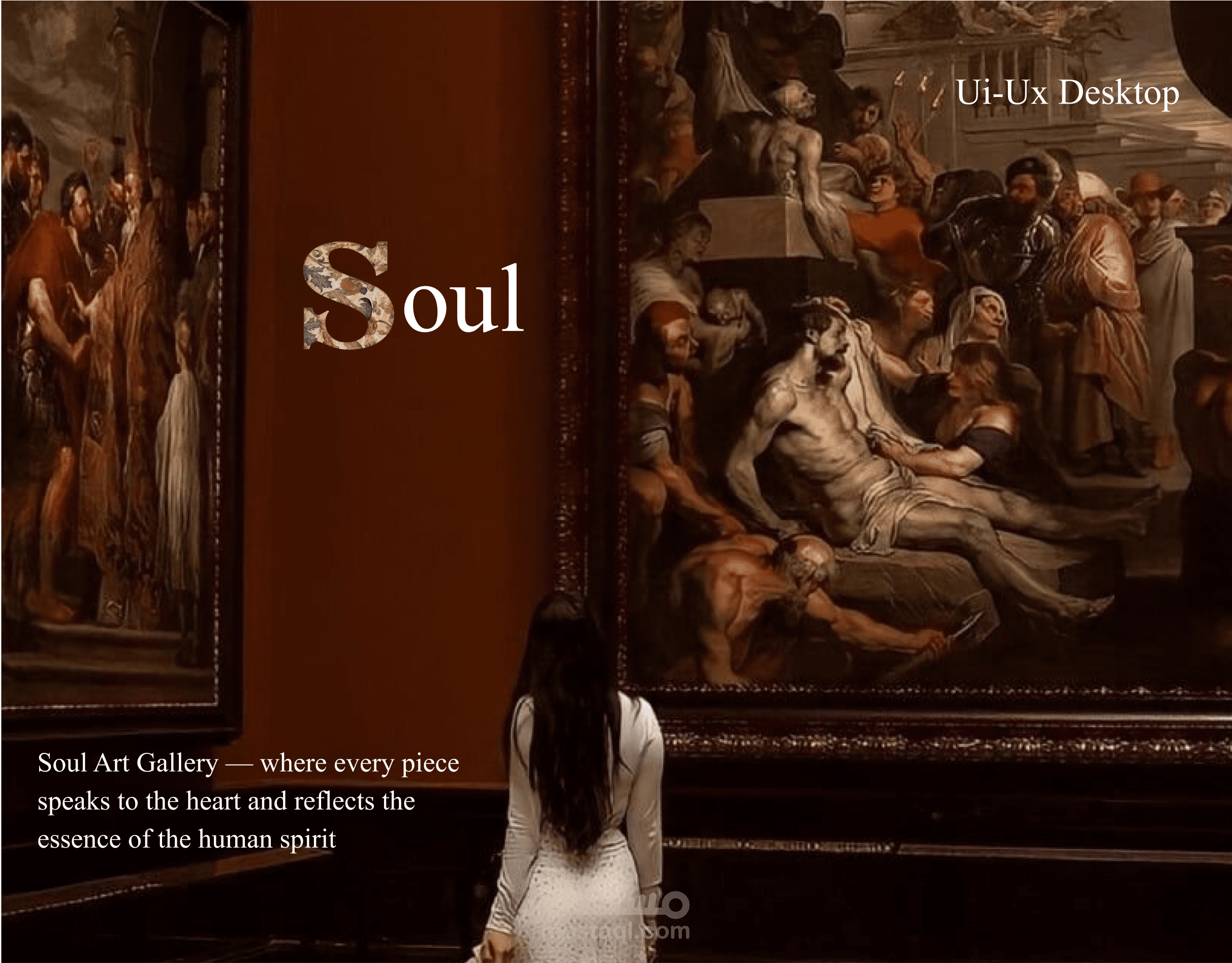 تصميم موقع لعرض الاعمال الفنية Soul Art Gallery