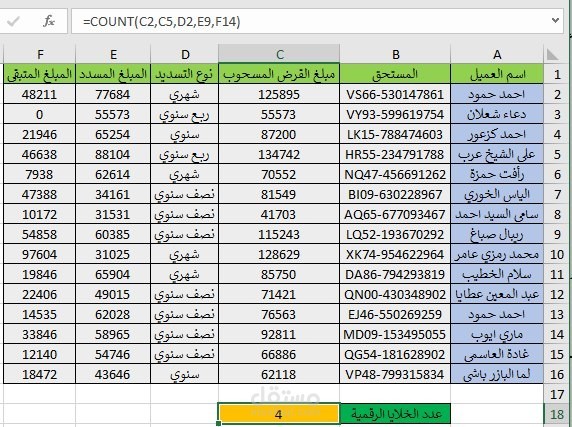 عمل تقارير وادخال بيانات على الاكسيل