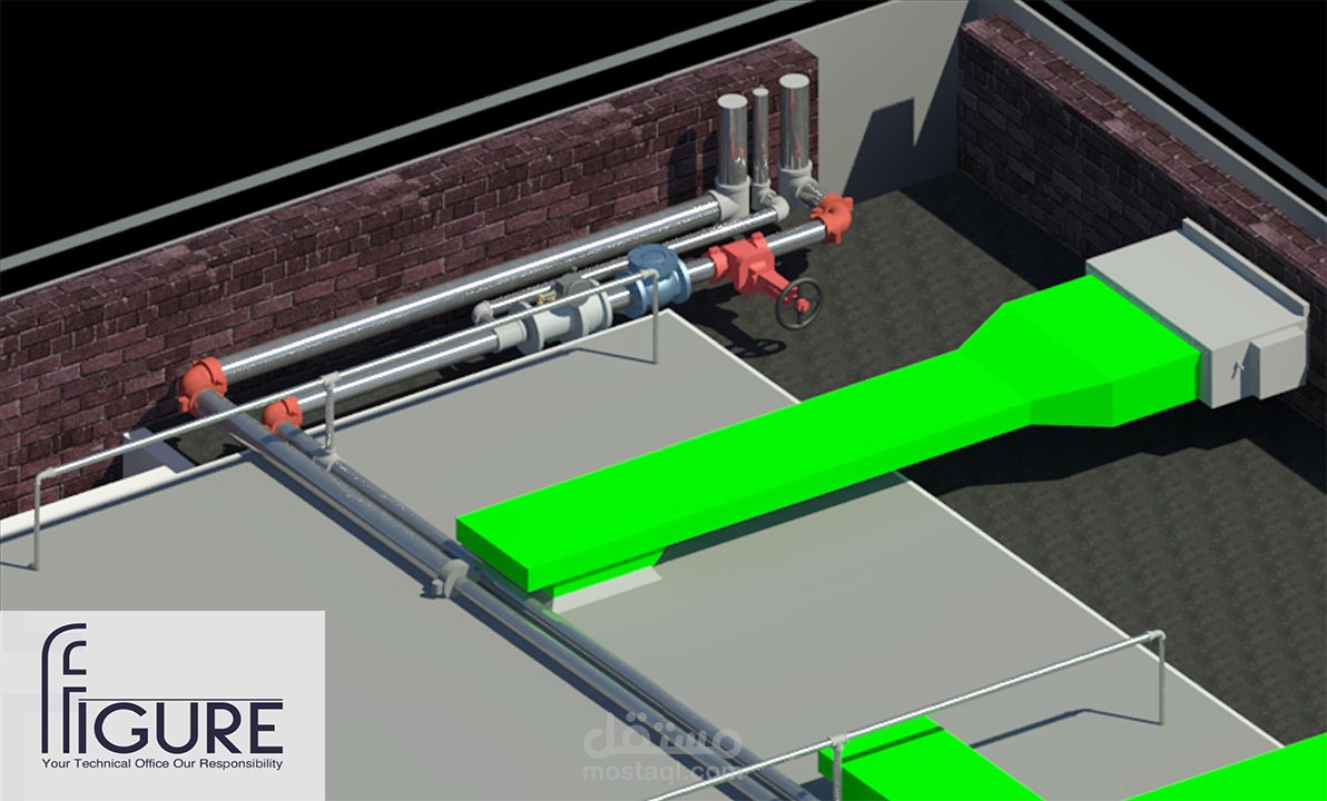 HVAC and Firefighting System Shop Drawing مستقل