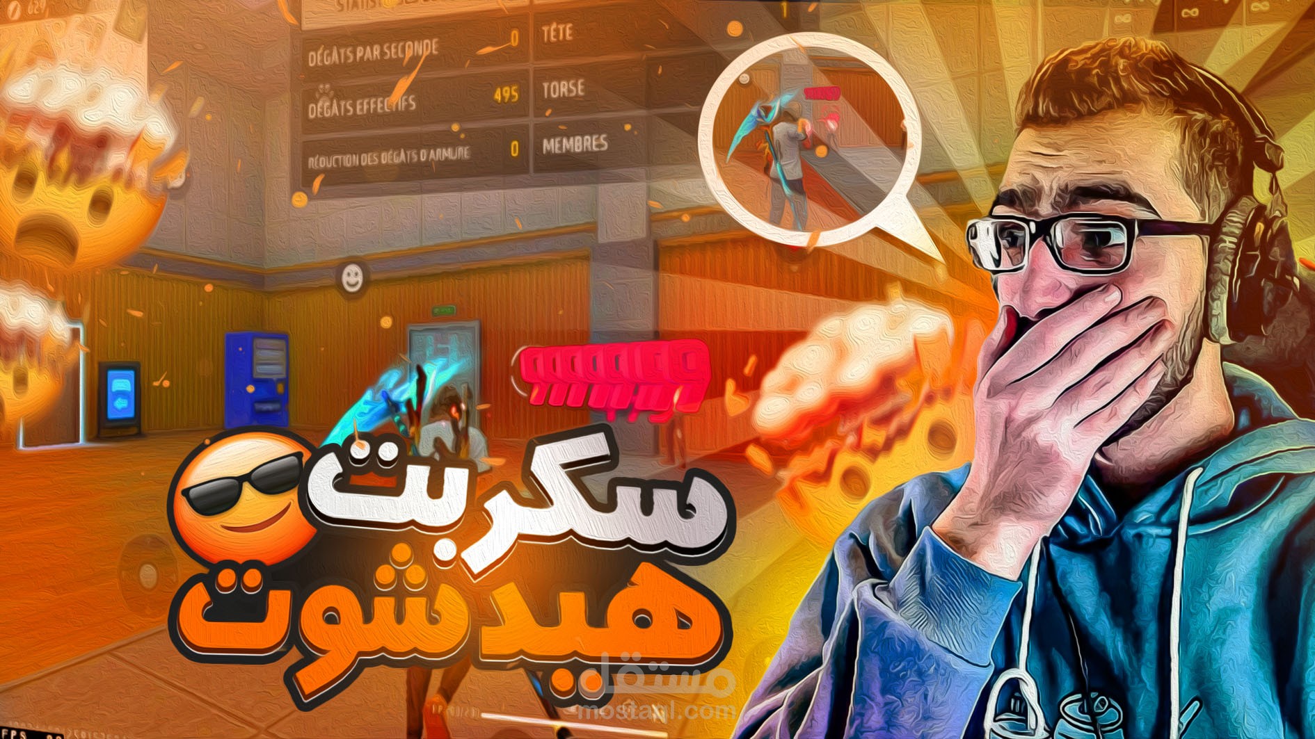 Youtube tumbnail of free fire gameplay designed by ayoub