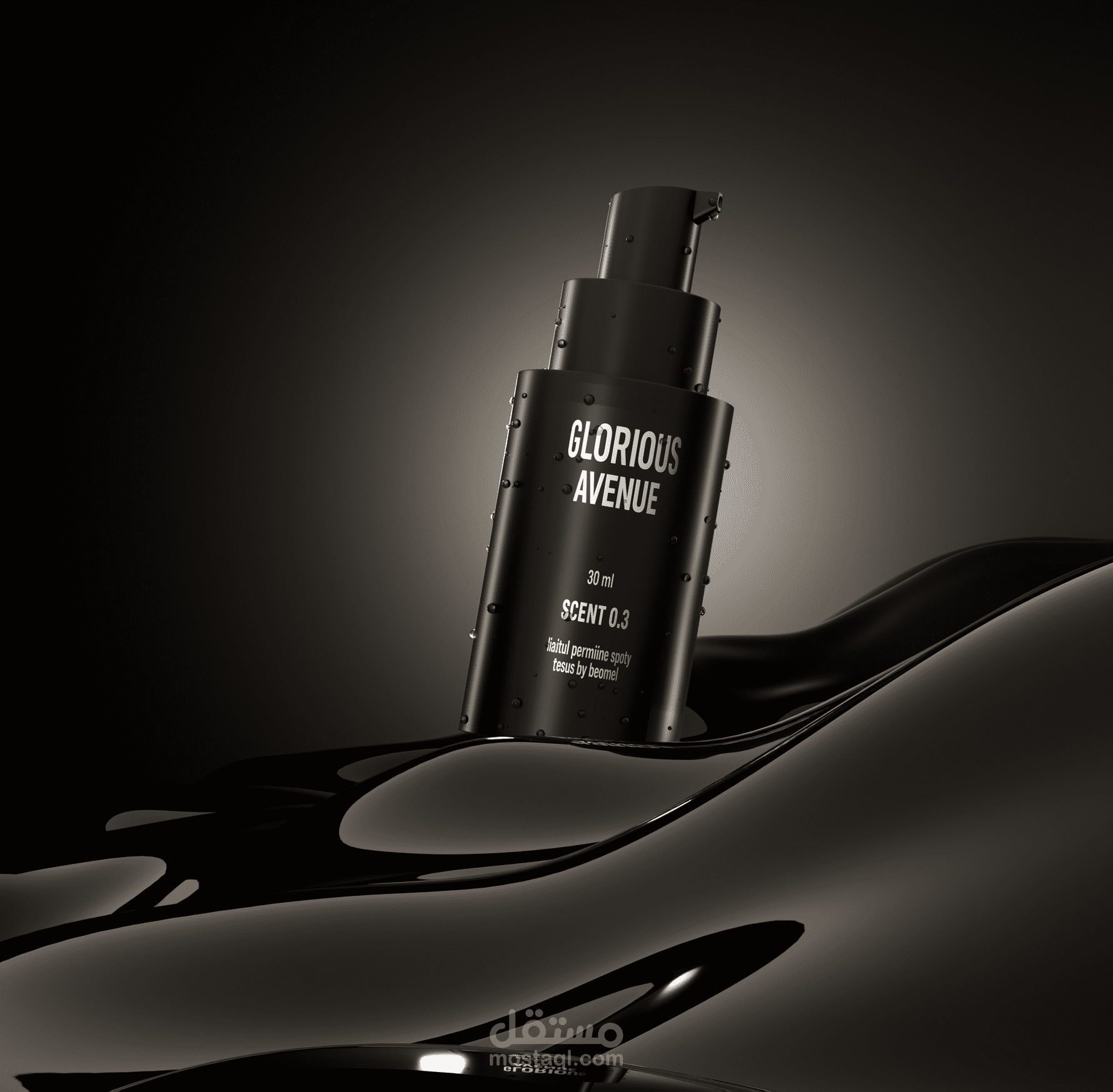 3D Visualization Render of AVENUE spray cosmetics