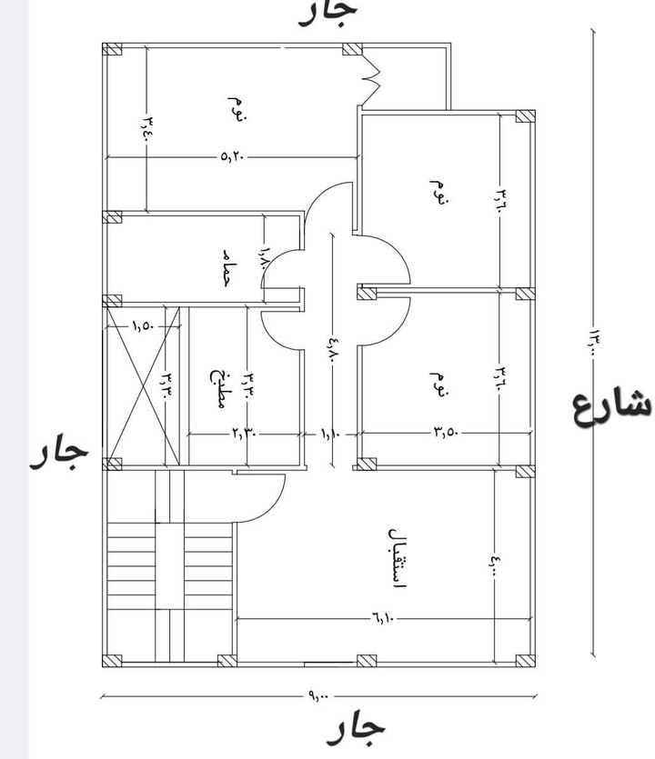 تصميم منزل الدور الاول