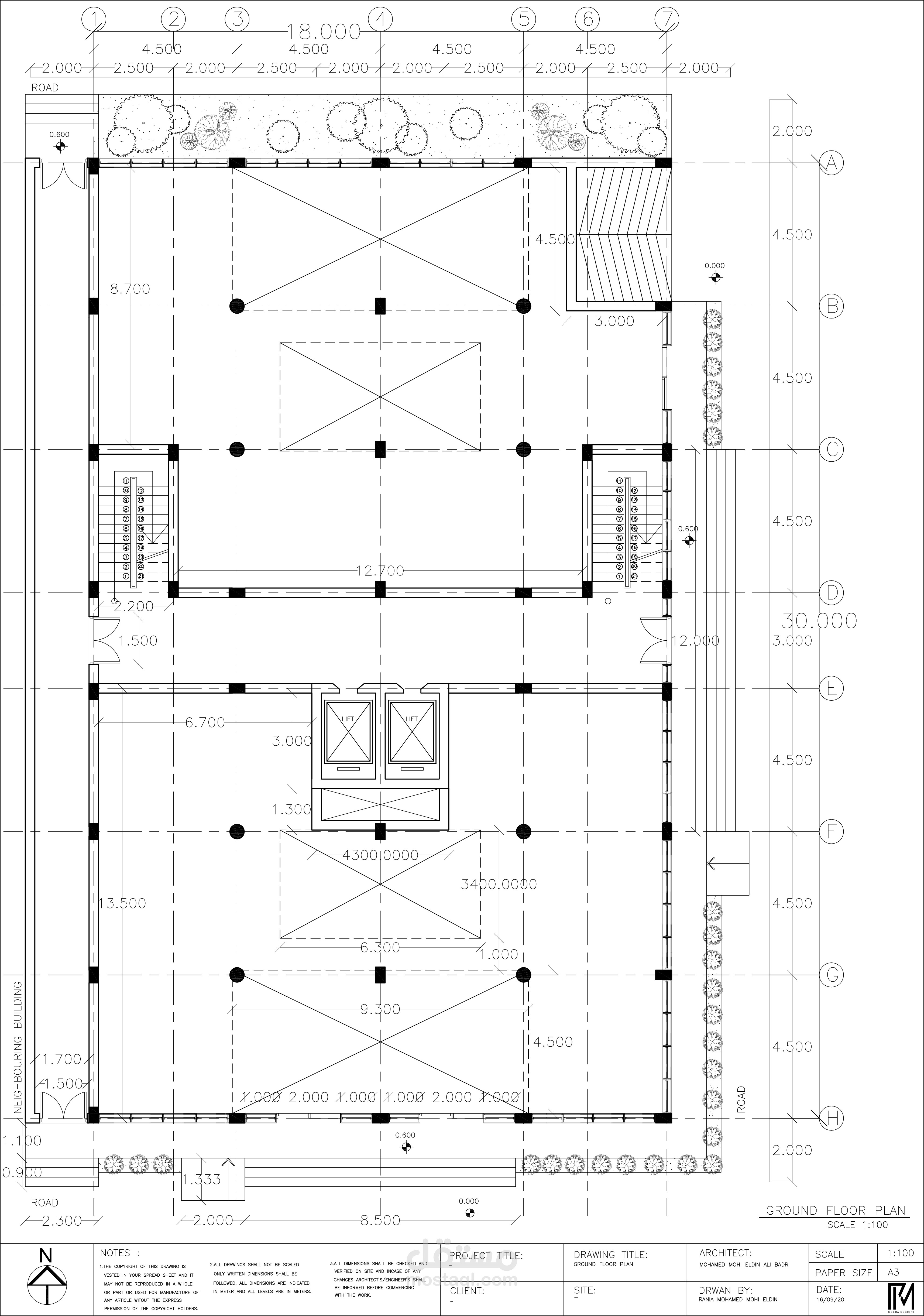 تخطيط وتصميم المساحات المعمارية لمجمع في السودان /  Layout Planning and designing architectural spaces for a complex in Sudan