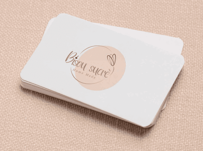 Business card mockup logo