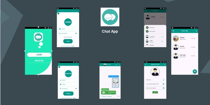 تصميم تطبيق محادثة Chat App