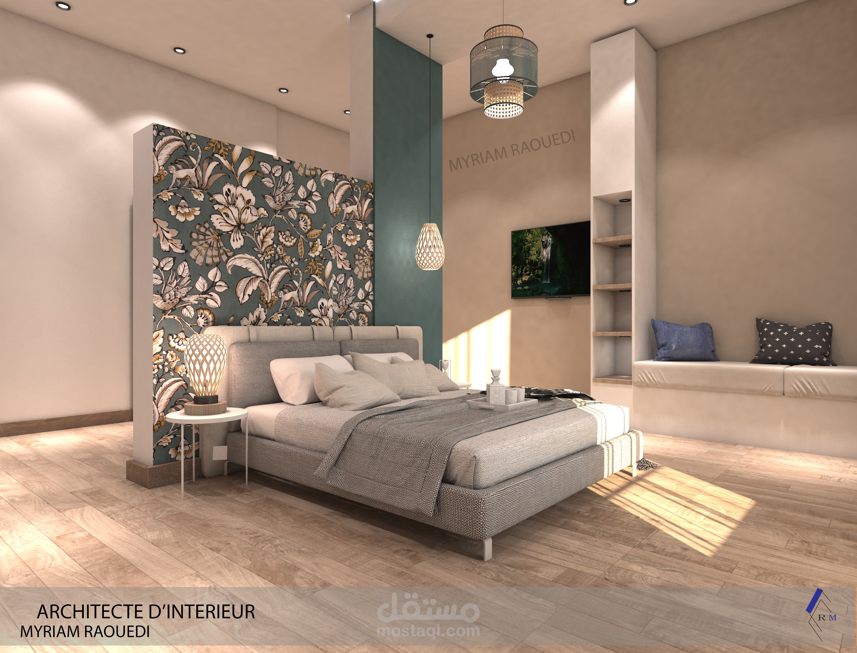 إنشاء تصميم داخلي واقعي لغرفة النوم | مستقل