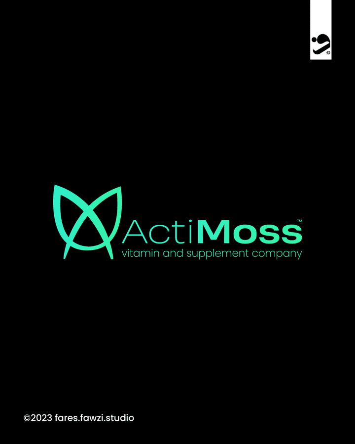 ActiMoss vitamin and supplement company Logo Design