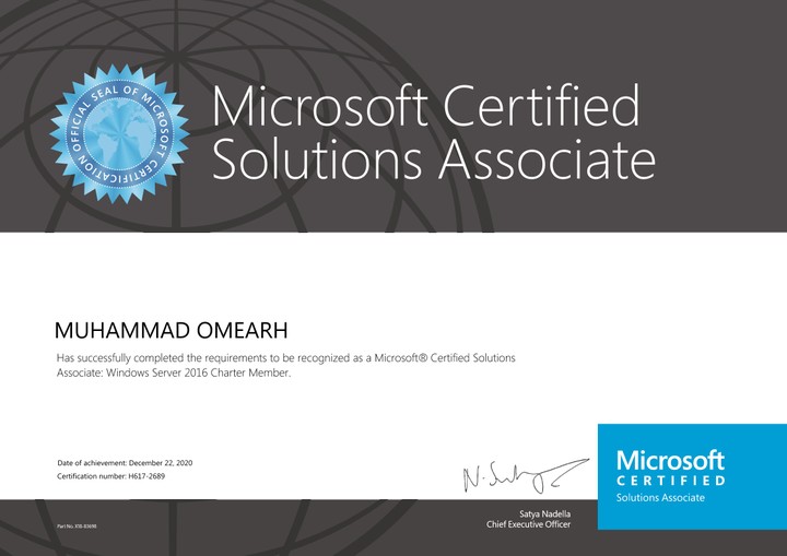 Microsoft Certified Solution Associate