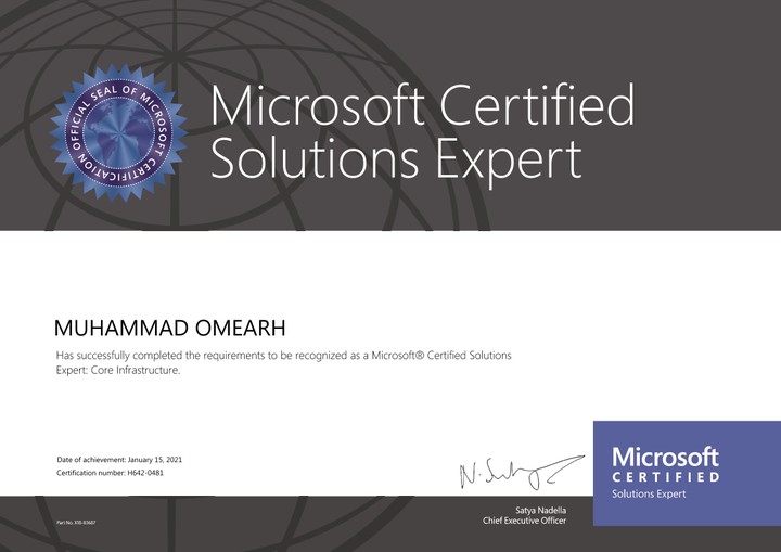 Microsoft Certification Solution Expert