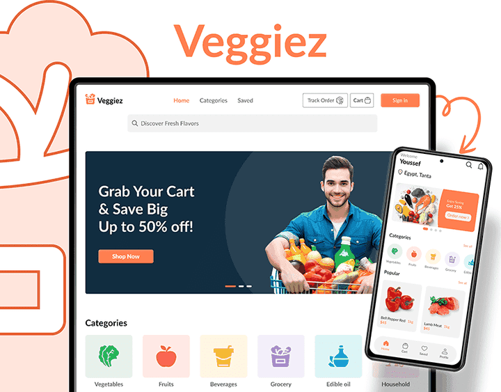 Veggiez - Grocery E-Commerce (Web & App)