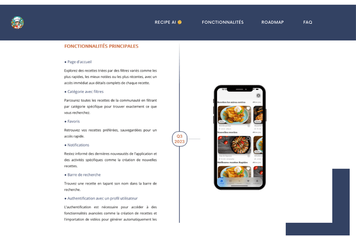 Recipe AI (Web landing page)